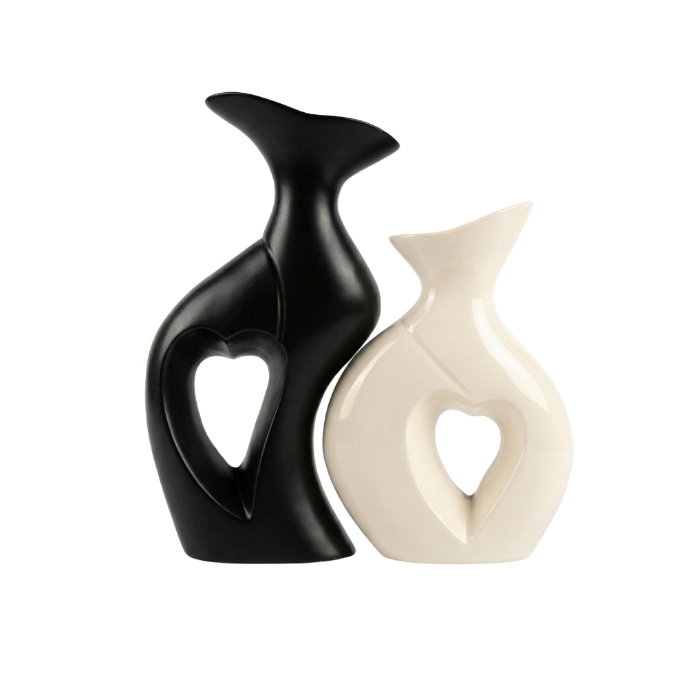 Heart Cut Flower Vase S/2