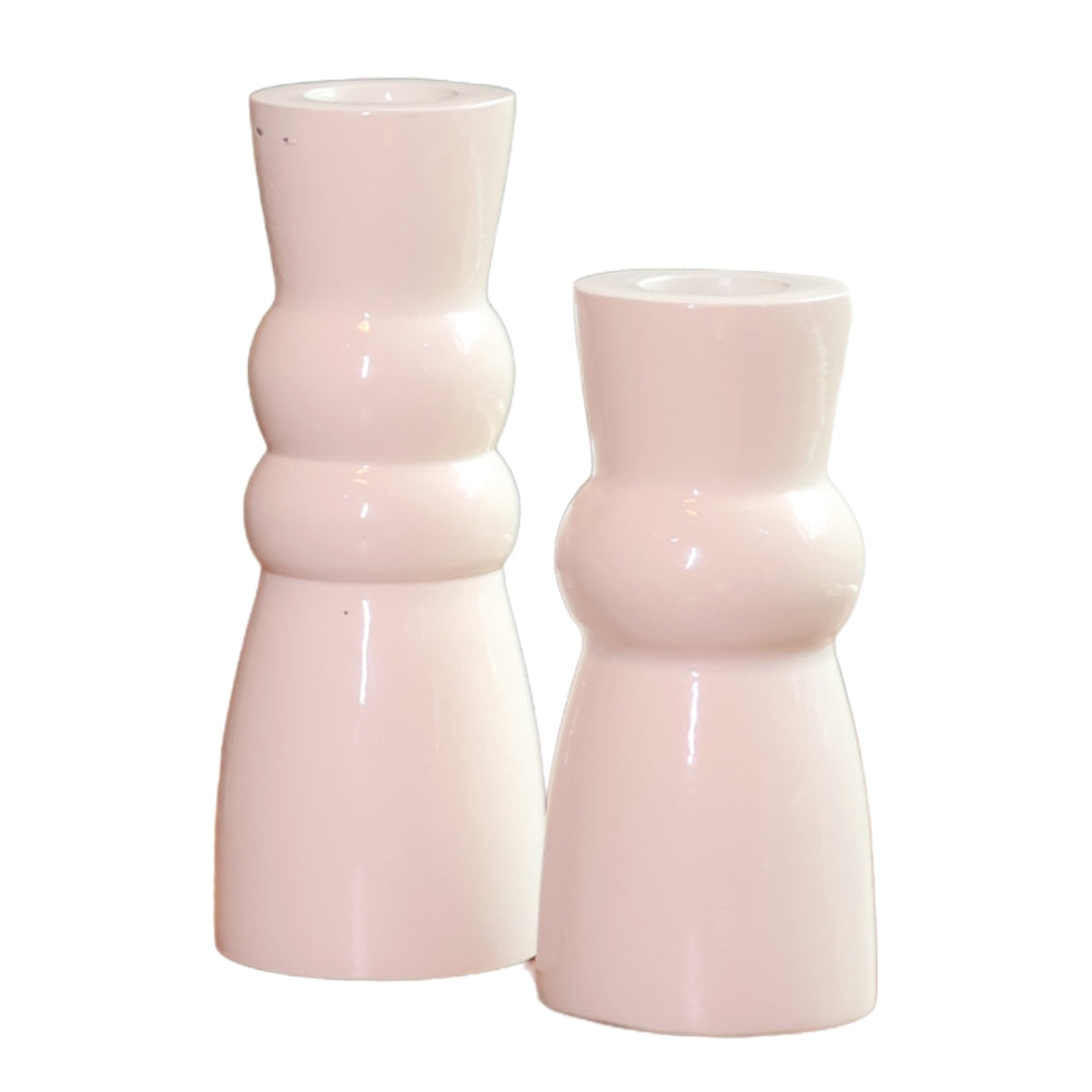 Modern Knot Candle Holder S/2