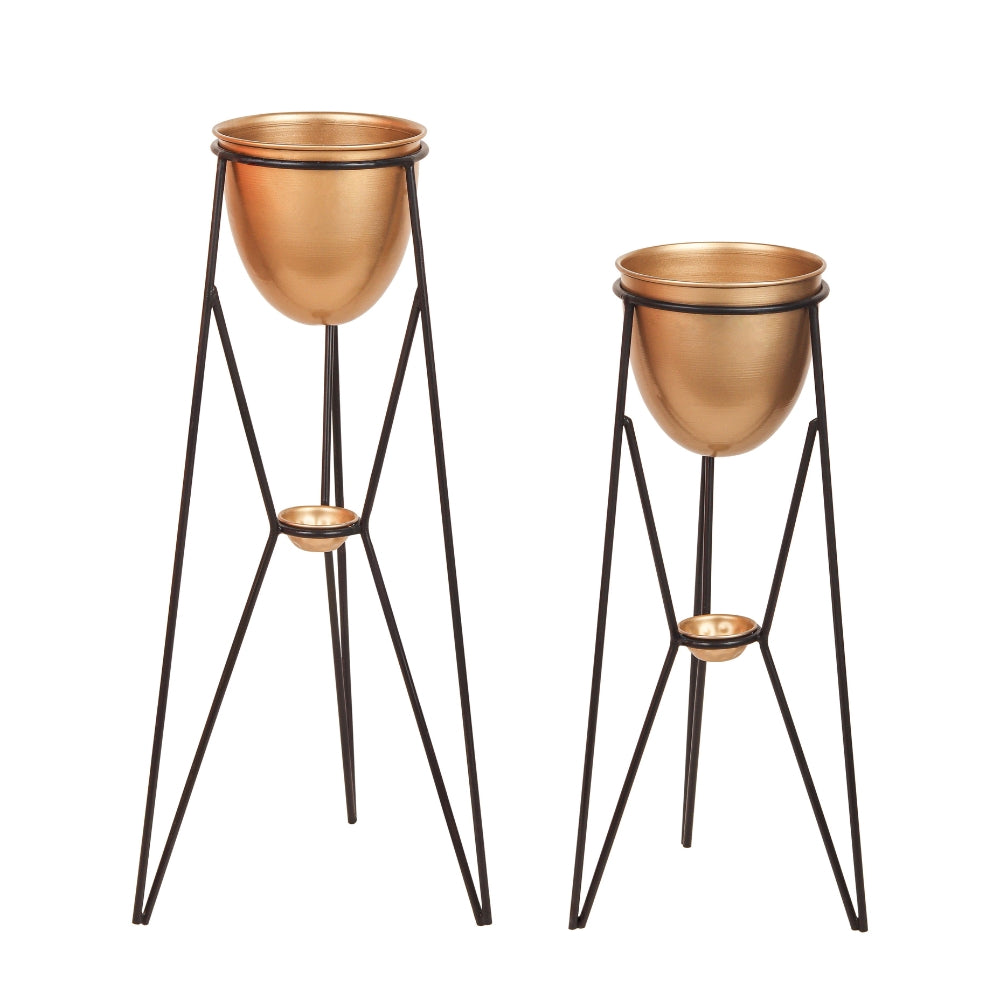 Platner with Iron Stand S/2