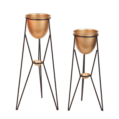 Platner with Iron Stand S/2