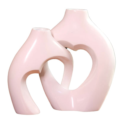 Nested Hearts Flower Vase S/2