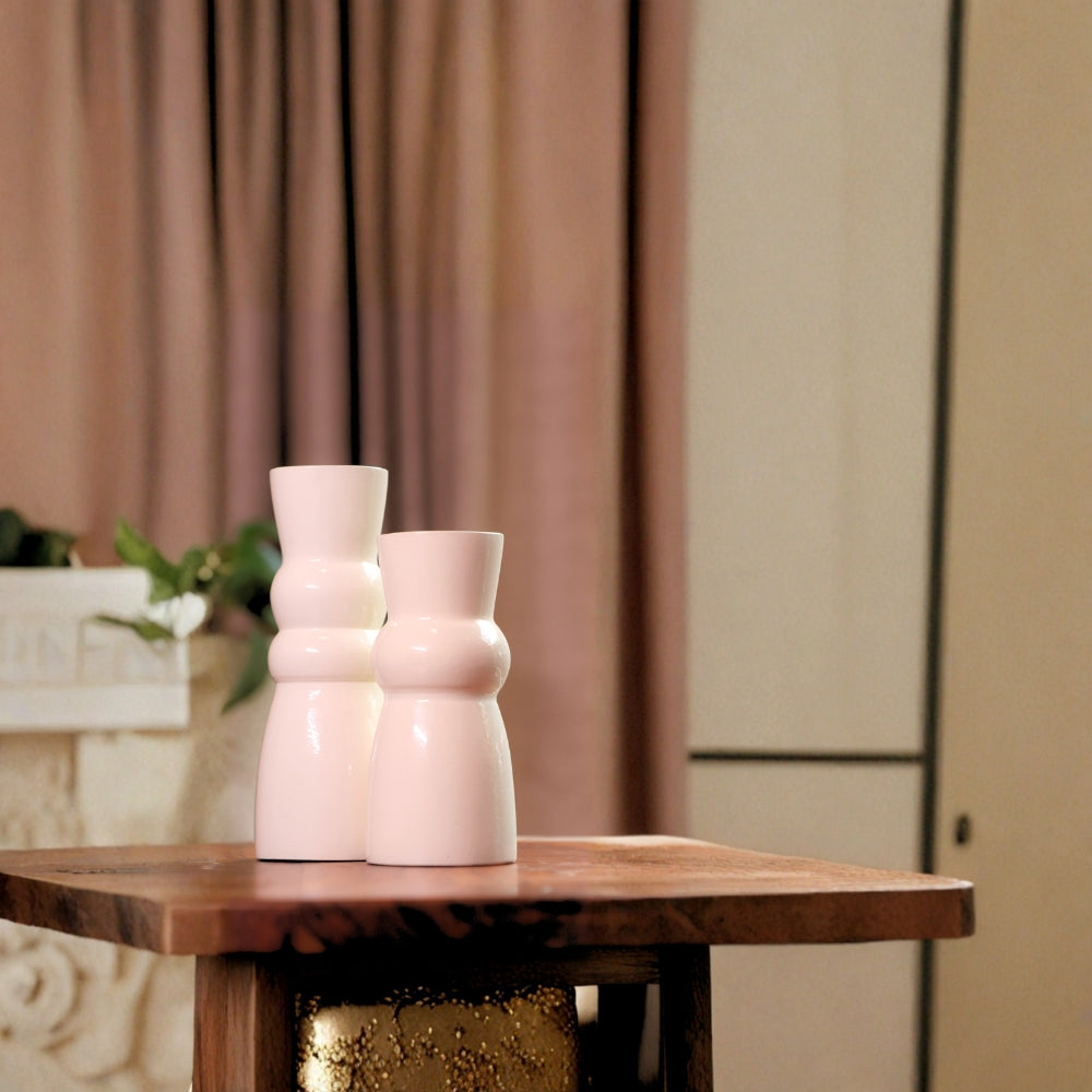 Modern Knot Candle Holder S/2