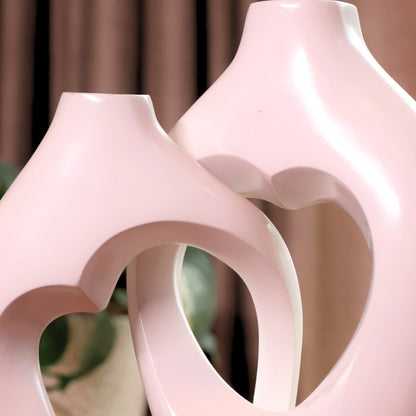 Nested Hearts Flower Vase S/2