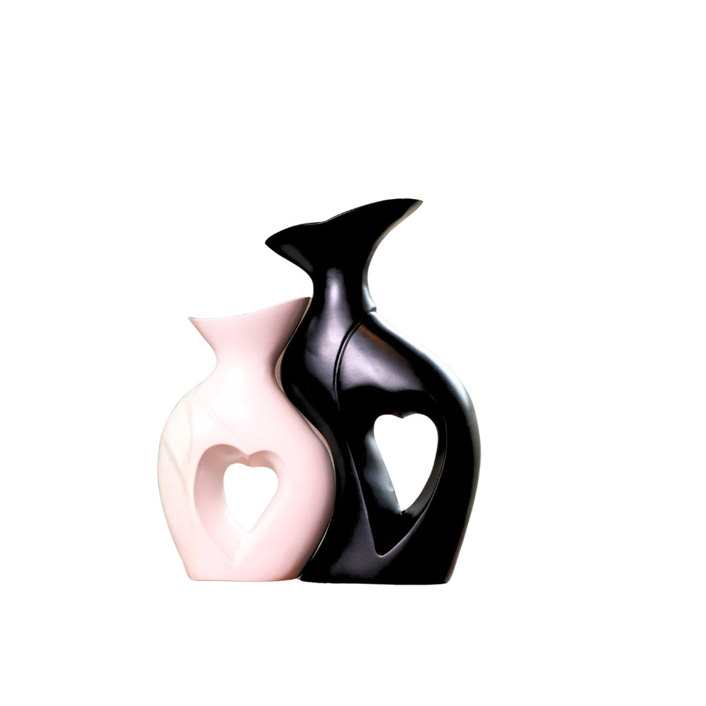 Heart Cut Flower Vase S/2