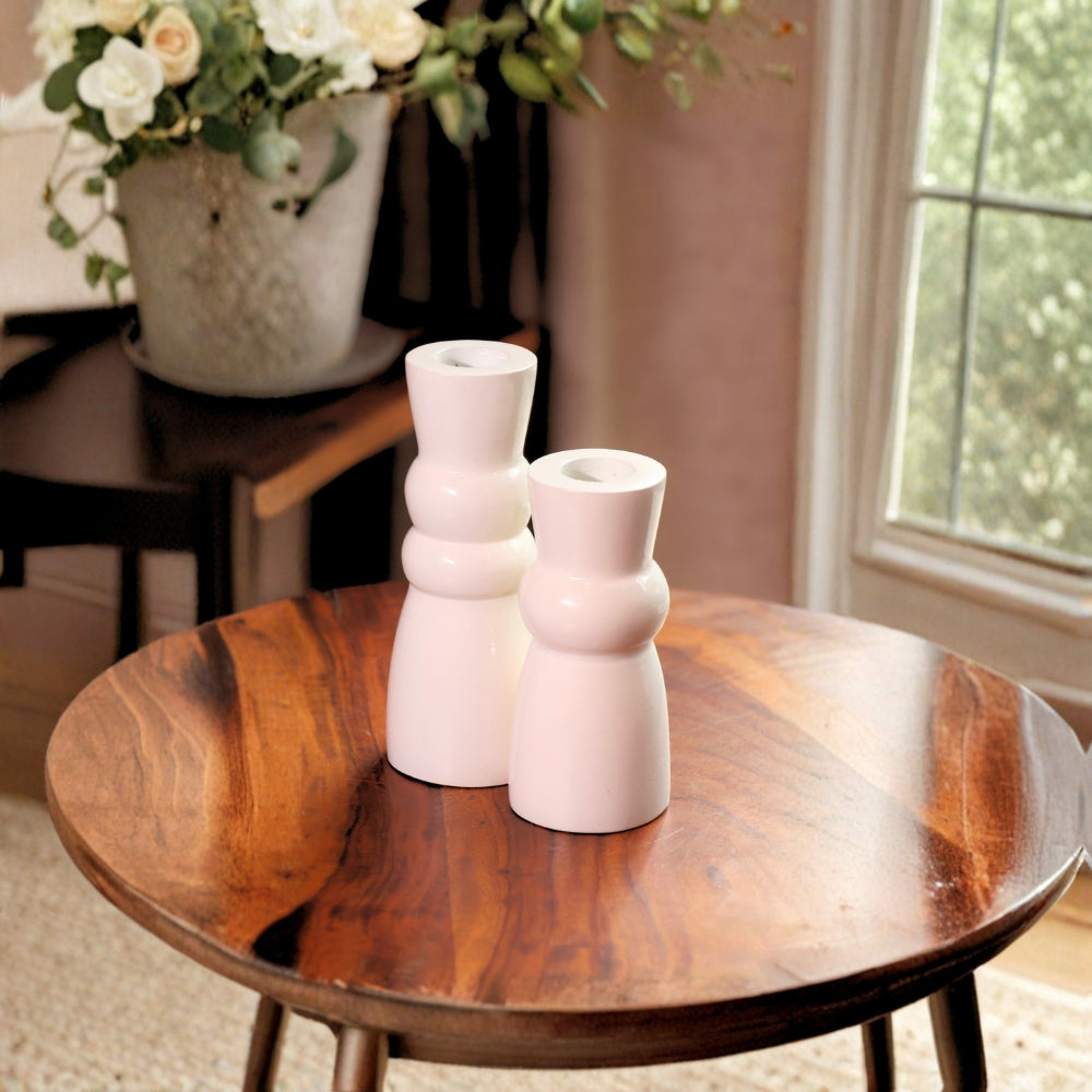Modern Knot Candle Holder S/2