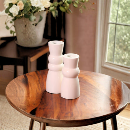 Modern Knot Candle Holder S/2