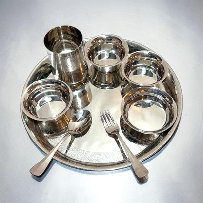 Floral Steel Thai Dinnerware Set