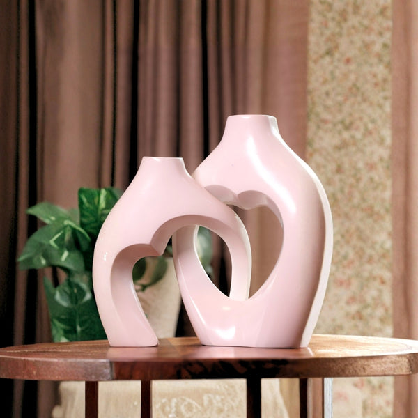 Nested Hearts Flower Vase S/2