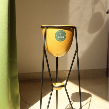 Platner with Iron Stand S/2