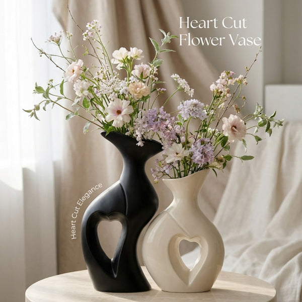Heart Cut Flower Vase S/2